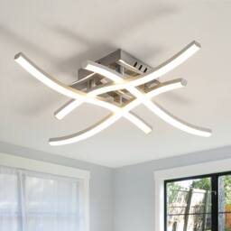 Pheashine Modern Wave Ceiling Light Silver Integrated LED 24W 4000K 45x45x8cm - Size: 45 x 45 x 8 cm - thumbnail 2