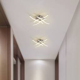 Pheashine Modern Wave Ceiling Light Silver Integrated LED 24W 4000K 45x45x8cm - Size: 45 x 45 x 8 cm - thumbnail 7