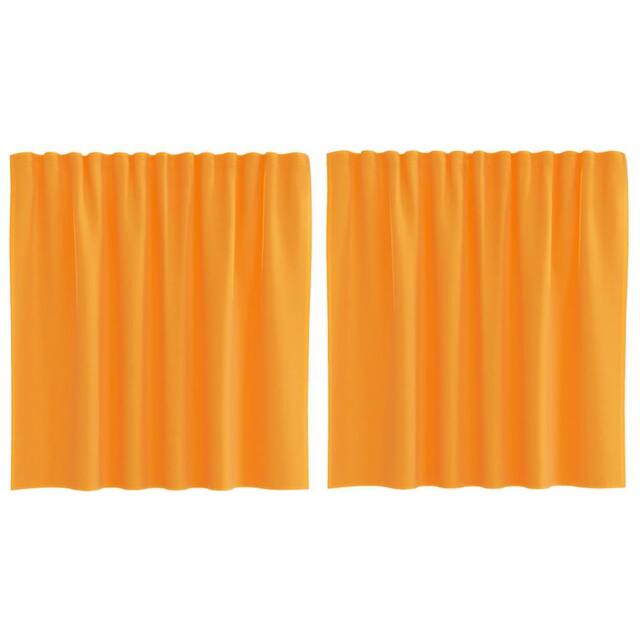 Berkfield Home Voile Curtains with Loops 2 pcs Orange 140x140 cm - image 1