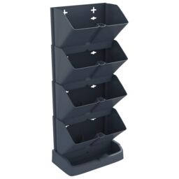 Berkfield Home Vertical Garden Plant Set 4 pcs Anthracite Polypropylene in Black - thumbnail 2