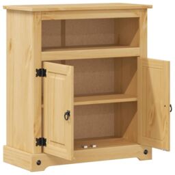 Berkfield Home Bathroom Cabinet Corona 70x33x80 cm Solid Wood Pine in Brown - Size: 70 x 33 x 80 cm - thumbnail 4