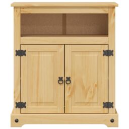 Berkfield Home Bathroom Cabinet Corona 70x33x80 cm Solid Wood Pine in Brown - Size: 70 x 33 x 80 cm - thumbnail 5