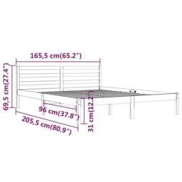 Berkfield Home Beautiful Day Bed Solid Wood Pine 160x200 cm King Size White - thumbnail 8