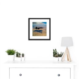 Artery8 Military USA USAF T-38 Talon Aircraft Fighter Jet Photo 8X8 Inch Square Wooden Framed Wall Art Print Picture with Mount in Black - thumbnail 2