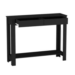 FORGEVIO Black High Front Console Table w/ USB Ports Storage Shelf - Size: 0.6m2 - thumbnail 5
