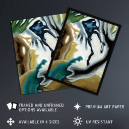 Artery8 Barnyard Fantasy Abstract Landscape Dove Framed Wall Art Print - Size: A4 - thumbnail 2
