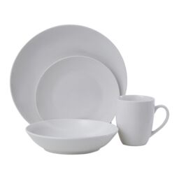 Orsina 16-Piece Dinner Set, Modern White Porcelain Dinner Set, 16 Piece White Dinner Set Ideal for Four Diners - thumbnail 6