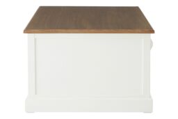 Orsina Durable Low Coffee Table, Wooden Top Decorative Coffee Table For Livingroom, Sturdy Modern Coffee Table in White - thumbnail 3