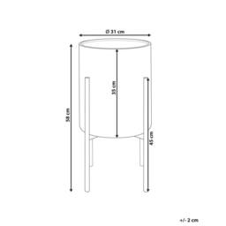 Wyld and Coco White Blue Gold Iron Plant Stand 31 x 31 x 58 cm - Size: Medium - thumbnail 4