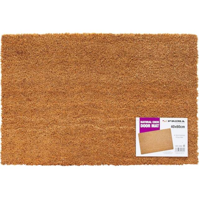 BARGAINS-GALORE Non Slip Outdoor Coco Door Mat Rubber Mats Coir Outdoor Home Welcome in Brown - image 1