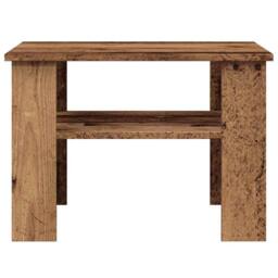Berkfield Home Decorative Coffee Table Old Wood 60x60x42 cm Engineered Wood in Brown - Size: 60 x 60 x 42 cm - thumbnail 4