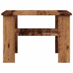Berkfield Home Decorative Coffee Table Old Wood 60x60x42 cm Engineered Wood in Brown - Size: 60 x 60 x 42 cm - thumbnail 5