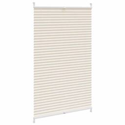 Berkfield Home Plisse Blind 70x125cm Creme in Cream - Size: 70x125 cm