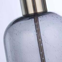 Lighting Collection Smoke Glasstable Lamp Table Lamp in Silver - thumbnail 4