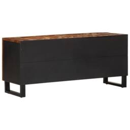 Berkfield Home TV Cabinet 105x33.5x46 cm Solid Wood Reclaimed&Engineered Wood in Brown - thumbnail 5