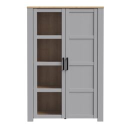 Furniture To Go Bohol Display Cabinet in Light Grey - thumbnail 3