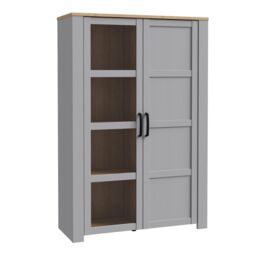 Furniture To Go Bohol Display Cabinet in Light Grey - thumbnail 1