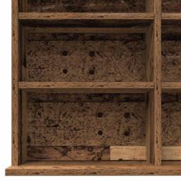 Berkfield Home CD Cabinet - Old Wood - 101x23x177.5 cm - Engineered Wood in Brown - thumbnail 8