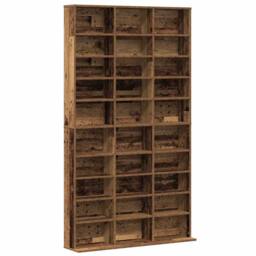 Berkfield Home CD Cabinet - Old Wood - 101x23x177.5 cm - Engineered Wood in Brown
