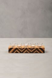 Orsina Bantu Tribal Wooden Tealight Holder in Natural - thumbnail 2