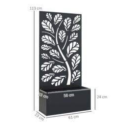SPETLEK Metal Raised Garden Bed with Trellis, Outdoor Elevated Planter Box in Black - Size: 1.25kg - thumbnail 2