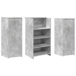 Berkfield Home Reception Desk Concrete Grey 135x50x103.5 cm Engineered Wood - thumbnail 7