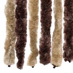 Berkfield Home Fly Curtain Beige & Light Brown 100x230 cm Chenille - thumbnail 6