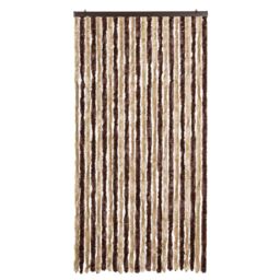 Berkfield Home Fly Curtain Beige & Light Brown 100x230 cm Chenille - thumbnail 3