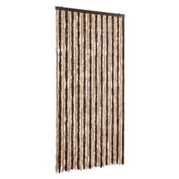 Berkfield Home Fly Curtain Beige & Light Brown 100x230 cm Chenille - thumbnail 2