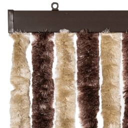 Berkfield Home Fly Curtain Beige & Light Brown 100x230 cm Chenille - thumbnail 4