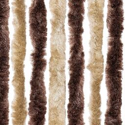 Berkfield Home Fly Curtain Beige & Light Brown 100x230 cm Chenille - thumbnail 5