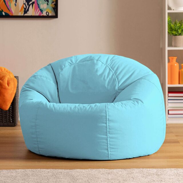 icon Classic Indoor Outdoor Bean Bag Yellow Bean Bag Chair in Aqua - image 1