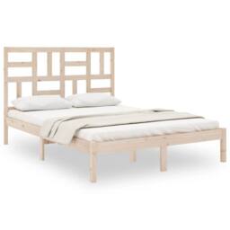 Berkfield Home Bed Frame Solid Wood 140x200 cm in Brown - thumbnail 2