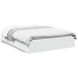 Berkfield Home Bed Frame with Drawers without Mattress White 120x200 cm - Size: Small Double - thumbnail 2