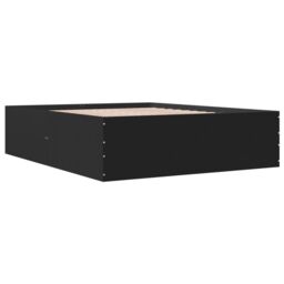 Berkfield Home Bed Frame without Mattress Black 150x200 cm King Size - thumbnail 6