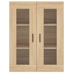 Berkfield Home Wall Mounted Cabinets 2 pcs Sonoma Oak Engineered Wood in Light Brown - thumbnail 6
