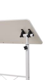 Living and Home Height Adjustable Tiltable Mobile Laptop Desk in White - thumbnail 9