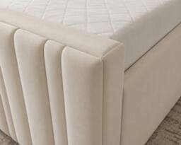SOFT SNOOZE BEDS Panel Divan Ottoman Upholstered Storage Bed in Dark Grey - Size: Super King - thumbnail 4