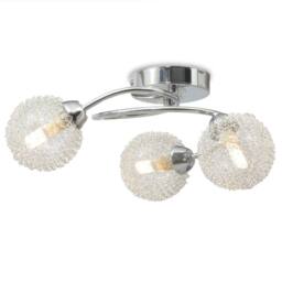 Berkfield Home Chic Ceiling Lamp for 3 G9 Bulbs 120 W in White - thumbnail 1