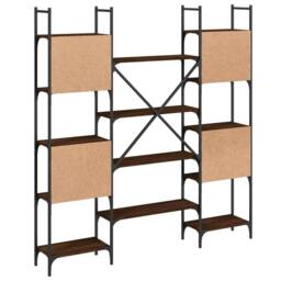 Berkfield Home Bookshelf Brown Oak 155.5x24x166.5 cm Engineered Wood - thumbnail 7