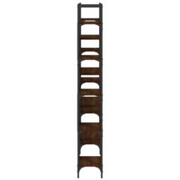 Berkfield Home Bookshelf Brown Oak 155.5x24x166.5 cm Engineered Wood - thumbnail 6