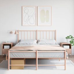 Berkfield Home Bedside Cabinets 2 pcs Pink 36x39x50.5 cm Steel - thumbnail 1