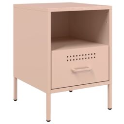 Berkfield Home Bedside Cabinets 2 pcs Pink 36x39x50.5 cm Steel - thumbnail 5