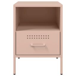 Berkfield Home Bedside Cabinets 2 pcs Pink 36x39x50.5 cm Steel - thumbnail 6