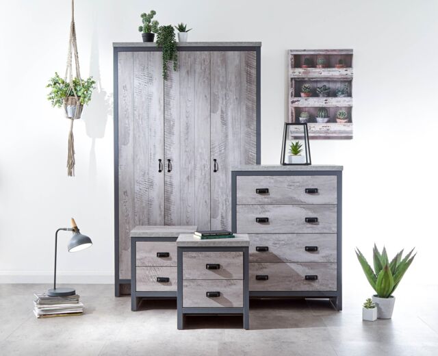 GFW Boston 4 Piece Bedroom Set in Grey - image 1