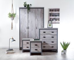 GFW Boston 4 Piece Bedroom Set in Grey - thumbnail 1