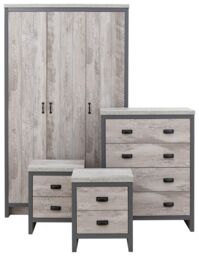 GFW Boston 4 Piece Bedroom Set in Grey - thumbnail 2