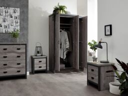 GFW Boston 4 Piece Bedroom Set in Grey - thumbnail 4