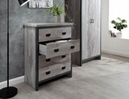 GFW Boston 4 Piece Bedroom Set in Grey - thumbnail 5