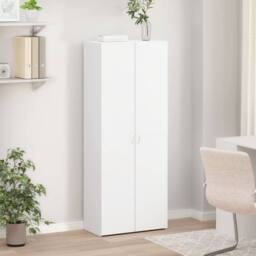 Berkfield Home Durable File Cabinet White 60x32x153 cm Engineered Wood - Size: 60 x 32 x 153 cm - thumbnail 1